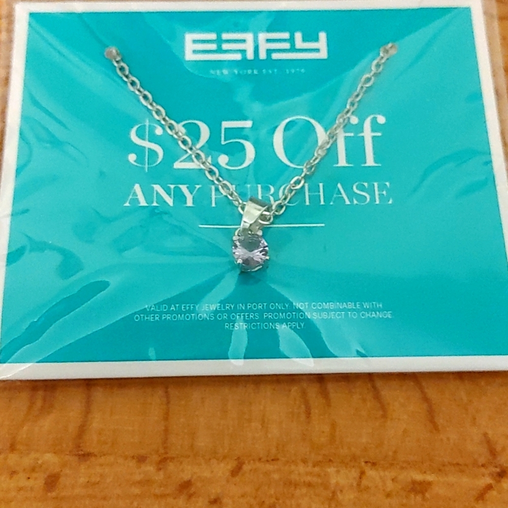 Effy lavender stone necklace, NEW
